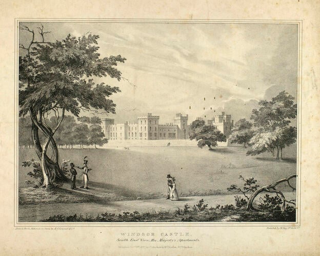 Windsor Castle: South-East View, His Majesty's Apartments Windsor Castle: South-East View, His Majesty's Apartments