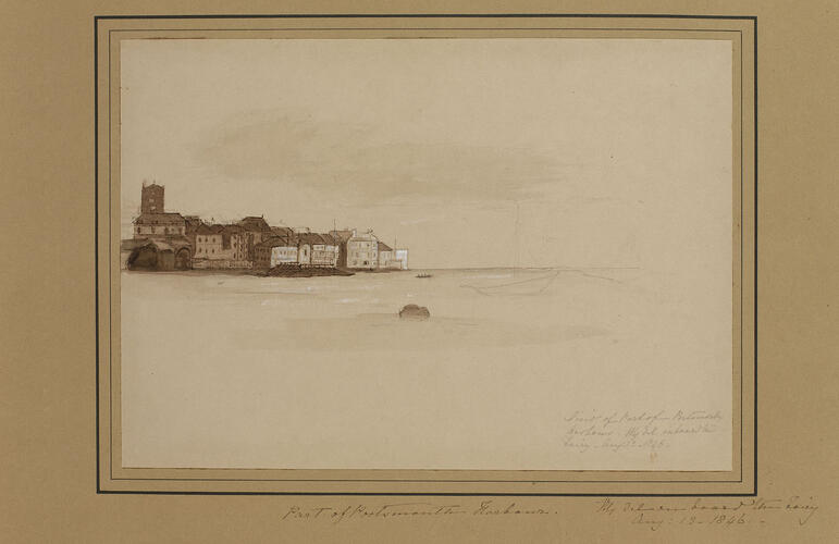 Master: Queen Victoria and Prince Albert's Album Vol. I.
Item: Part of Portsmouth Harbour