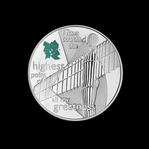 Great Britain Elizabeth II proof £5 crown, 2009, depicting The Angel of the North; from the 'Mind' series Great Britain Elizabeth II proof £5 crown, 2009, depicting The Angel of the North; from the 'Mind' series