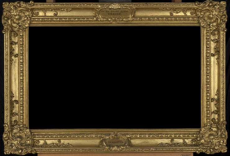 Frame for RCIN 400523, Canaletto, Venice: The Grand Canal from the Carita towards the Bacino Frame for RCIN 400523, Canaletto, Venice: The Grand Canal from the Carita towards the Bacino