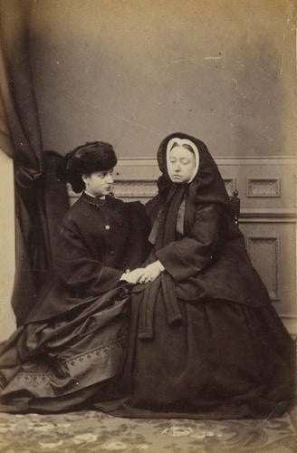 Queen Victoria (1819-1901) and Princess Alexandra of Denmark, later Queen Alexandra (1844-1925)