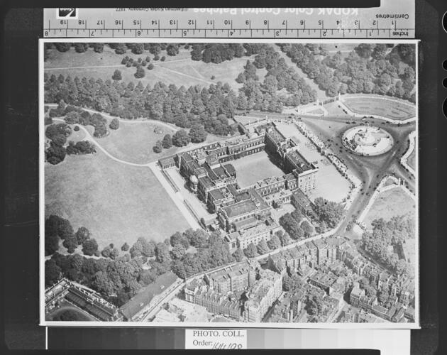 Aerial view of Buckingham Palace. [Royal Residences 4. ]