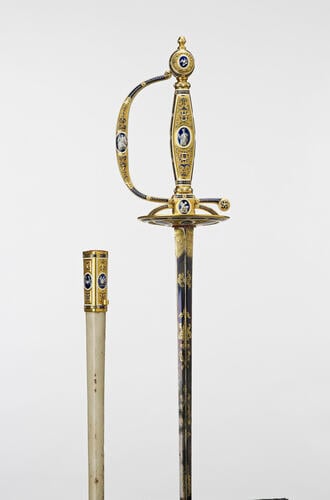 Small sword and scabbard