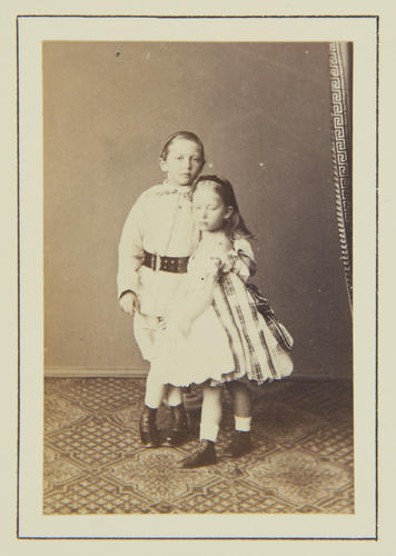 Prince William and Princess Charlotte of Prussia, 1864 [in Portraits of Royal Children Vol. 8 1864-1865]
