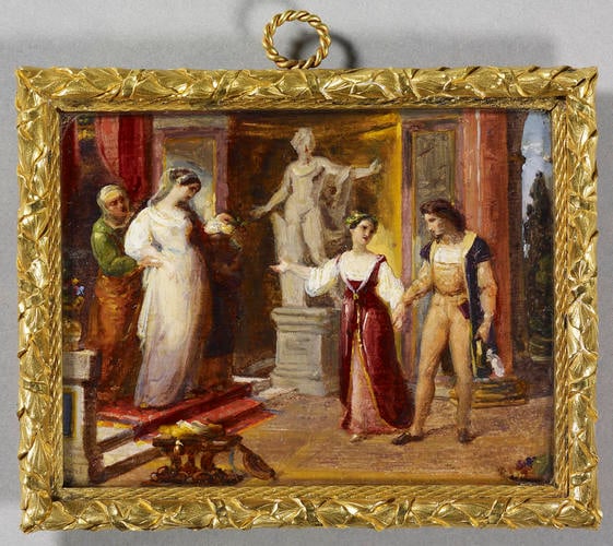 Scene from Goethe’s Torquato Tasso: the meeting of Tasso and Leonora d’Este