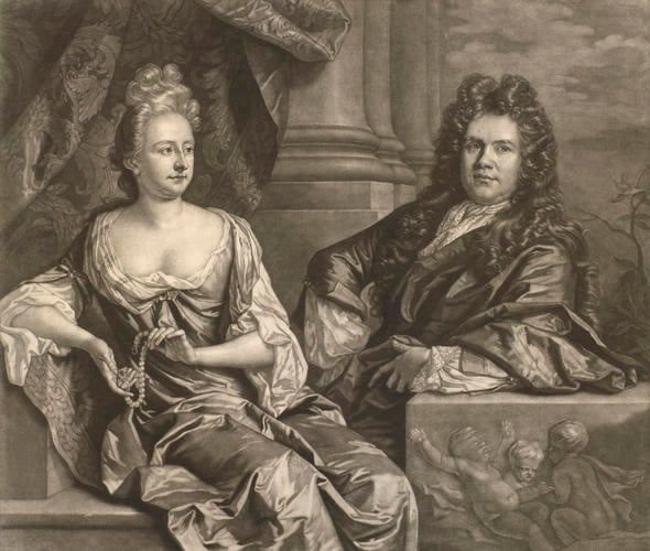 Grinling Gibbons and his wife Elizabeth