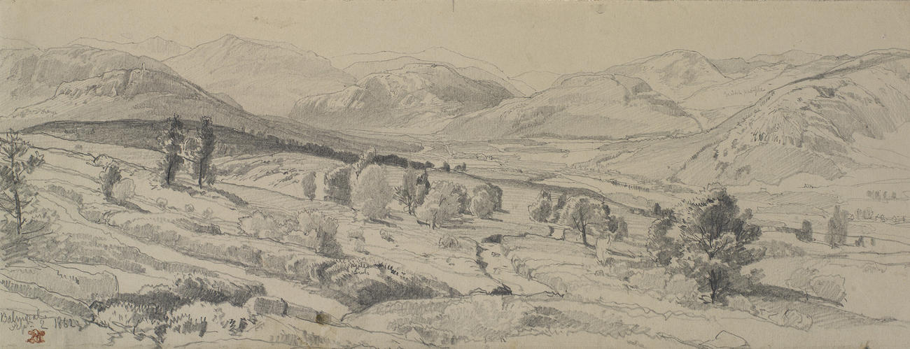 View near Balmoral, looking west along the valley of the River Dee