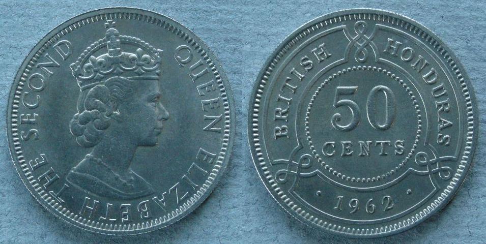 Belize (British Honduras). 50 cents Belize (British Honduras). 50 cents