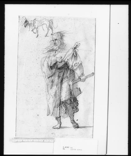 Recto: St Paul standing and holding a sword. Verso: St Matthias with an axe
