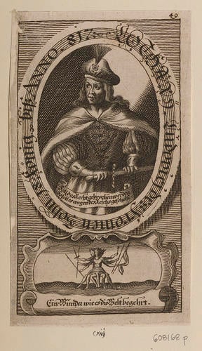 Master: [The Dukes of Bavaria from 538-1679]
Item: LOTHARD Ludovici des fromen Sohn 18 Konig