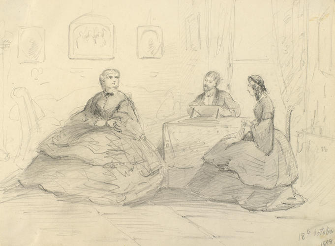 Princess Mary sitting to an artist Princess Mary sitting to an artist