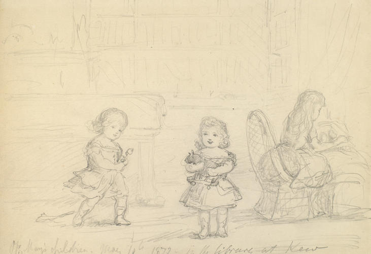 Princess Mary's children at play in the Library at Kew