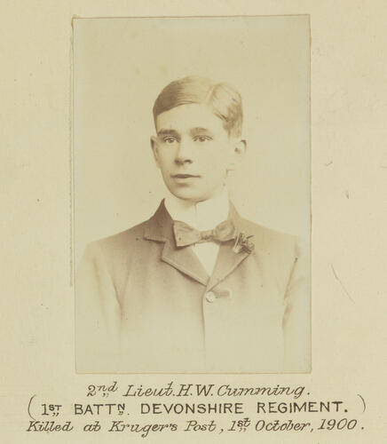 2nd Lieutenant H. W. Cumming (1st Battn Devonshire Regiment) killed at Kruger's Post, 1st October 1900: Anglo-Boer War, 1900-1