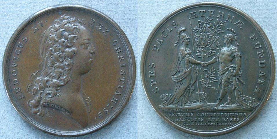 France. Medal commemorating the Peace of Paris, 1727