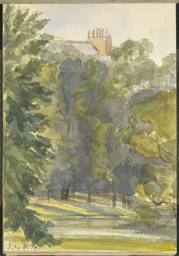 Master: SKETCHES FROM NATURE V. R. MDCCCLV TO MDCCCLVX
Item: View of a garden