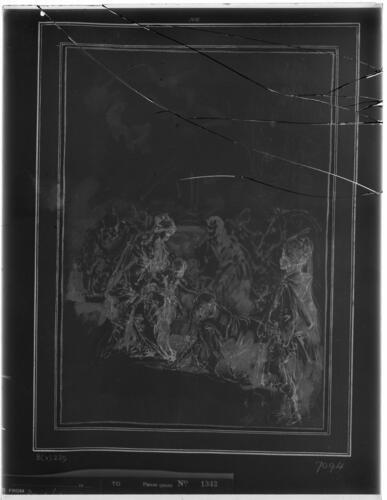 Glass plate negative of drawing Glass plate negative of drawing