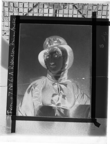 Glass plate negative of Miniature of Princess Amelia by Andrew Robertson Glass plate negative of Miniature of Princess Amelia by Andrew Robertson