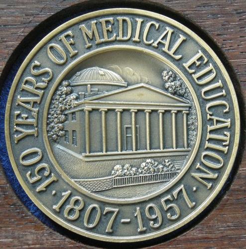 U. S. A. Medal commemorating the 150th Anniversary of Medical Education, University of Maryland U. S. A. Medal commemorating the 150th Anniversary of Medical Education, University of Maryland