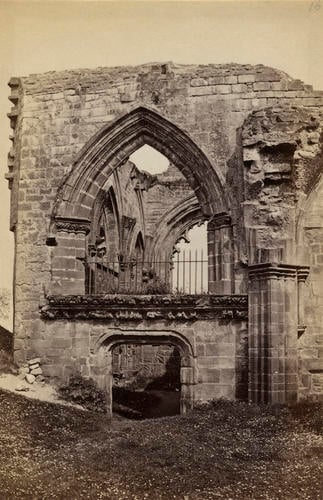 Lincluden Abbey, west door and chancel