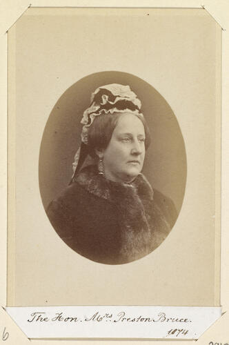 The Hon. Mrs Preston Bruce. 1874. [Royal Household Portraits. Volume 55. ]