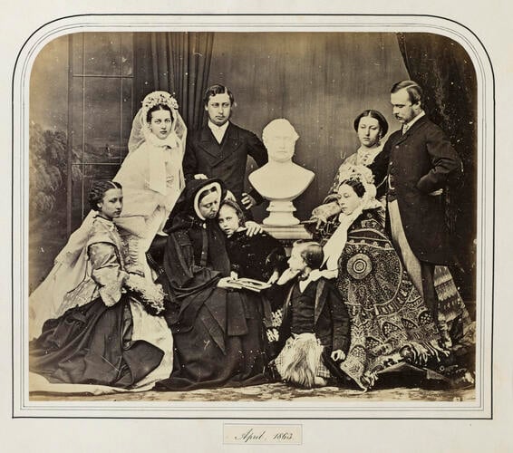 Family portrait with bust of Prince Albert