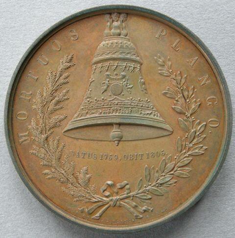 Germany. Medal commemorating the death of Friedrich von Schiller, 1805