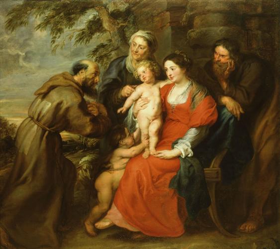 The Holy Family with Saint Francis