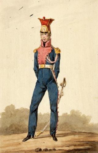French Army. Officers, Lancers, Imperial Guard