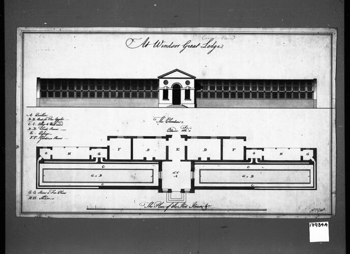Master: Windsor Great Lodge, hothouses and pleasure grounds
Item: Plan of the Hot Houses &ca At Windsor Great Lodge