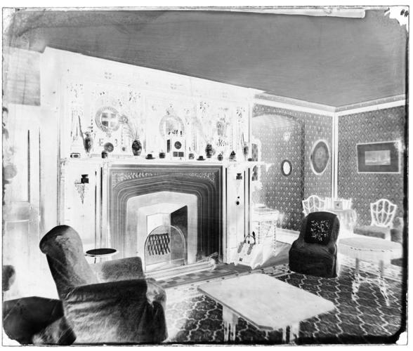 Glass plate negative of the sitting room of Garter House, Windsor Castle Glass plate negative of the sitting room of Garter House, Windsor Castle