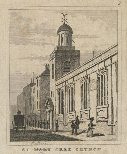 Master: Page 5 of Queen Mary's Album, Volume 15 (17th November 1909 - 16th December 1911)
Item: St Katharine Cree Church, London