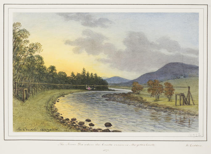 The River Dee where the cradle crosses at Abergeldie Castle