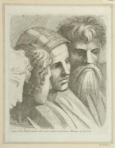 Master: Set of twenty-four heads from 'The School of Athens'
Item: Heads of a group of philosophers [from 'The School of Athens']