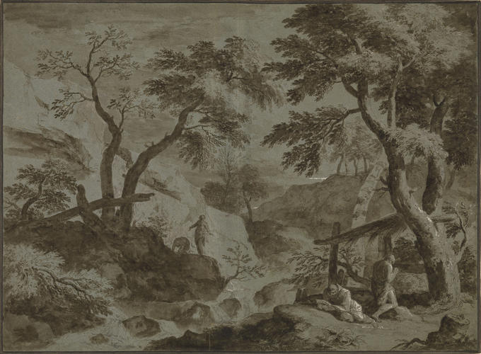 A landscape with hermits A landscape with hermits