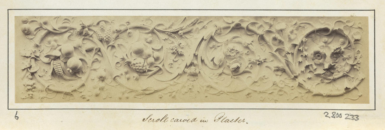'Scroll Carved in Plaster'