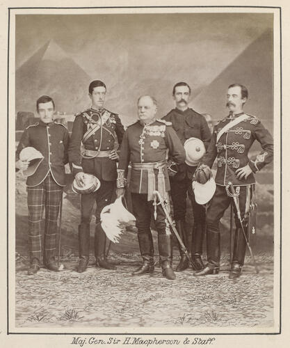 Major-General Sir Herbert Taylor Macpherson (1827-86) with members of his staff Major-General Sir Herbert Taylor Macpherson (1827-86) with members of his staff