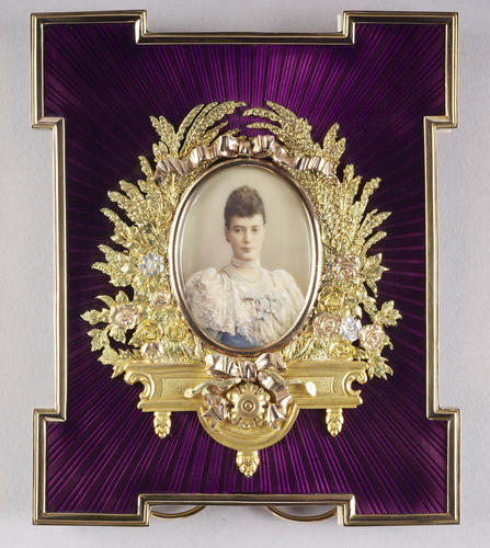 Frame with a portrait miniature of Tsarina Maria Feodorovna