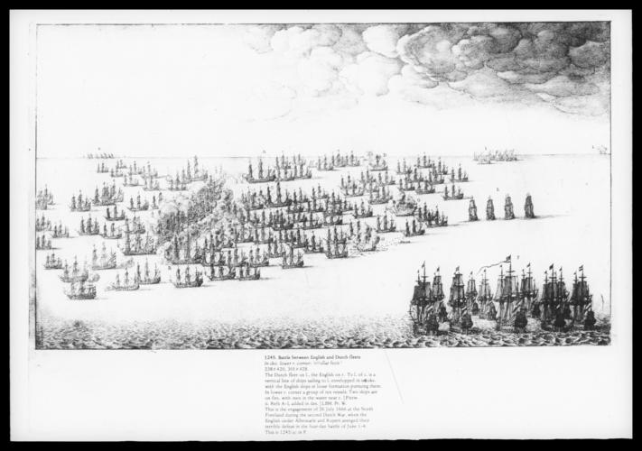 Battle between English and Dutch fleets. Battle on 26 July 1666 at North Foreland during 2nd Dutch War, under Albemarle and Rupert Battle between English and Dutch fleets. Battle on 26 July 1666 at North Foreland during 2nd Dutch War, under Albemarle and Rupert