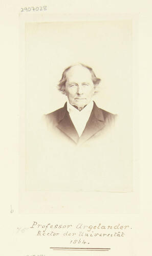 Professor Argelander, Rector der Universität, 1864 [Photographic Portraits Vol. 4/62 1861-1876]