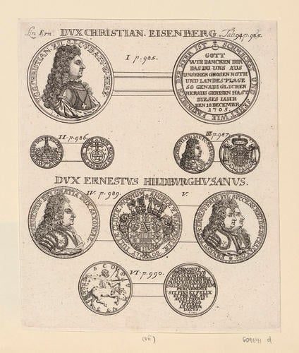Master: [medals of Christian, Duke of Saxe-Eisenberg]
Item: DVX CHRISTIAN EISENBERG