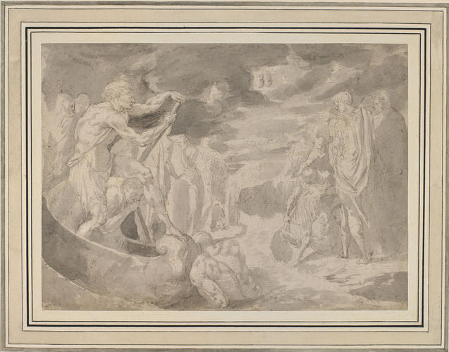 Ulysses giving thanks to the Gods and offering them a sacrifice