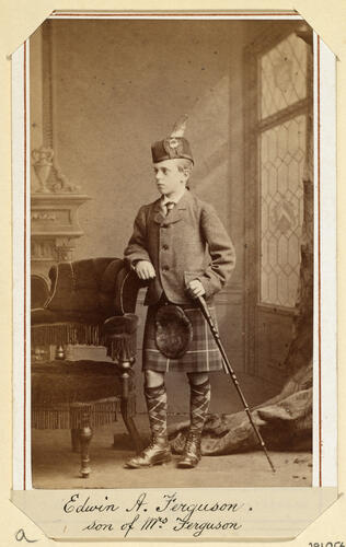 Edwin A. Ferguson, son of Mrs Ferguson. [Royal Household Portraits. Volume 55. ]