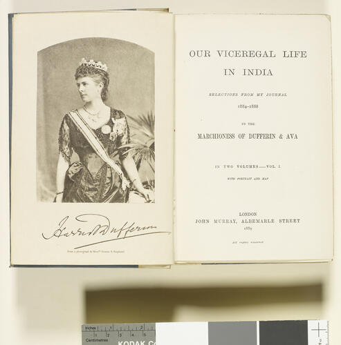 Our Viceregal life in India : selections from my journal, 1884-1888 ; v. 1 / by the Marchioness of Dufferin