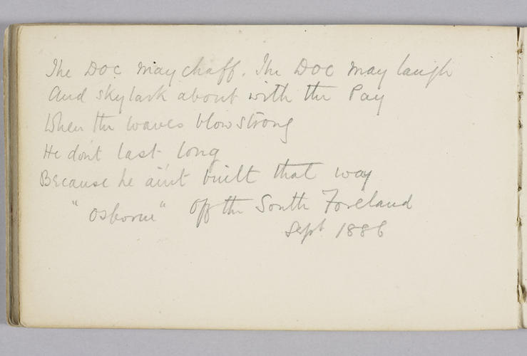 Master: Queen Alexandra's Sketch Book, 1884 - 1886
Item: A poem