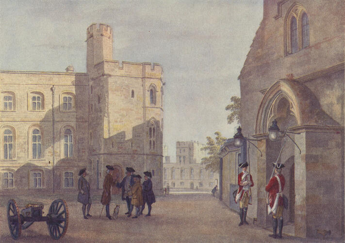 Windsor Castle: The Quadrangle from within the Norman Gate