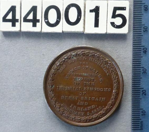 Great Britain. Medal commemorating The Prince of Wales being appointed Regent, 1811 Great Britain. Medal commemorating The Prince of Wales being appointed Regent, 1811