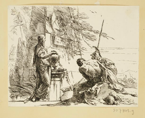 Master: Vari Capricci
Item: Two soldiers at a tomb from the Vari Capricci
