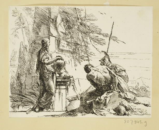 Master: Vari Capricci
Item: Two soldiers at a tomb from the Vari Capricci Master: Vari Capricci
Item: Two soldiers at a tomb from the Vari Capricci