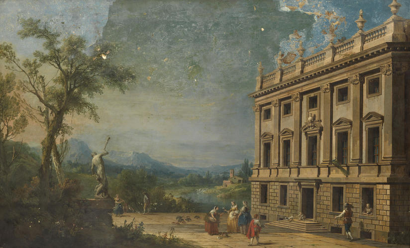 River landscape with a view of Lindsay House River landscape with a view of Lindsay House