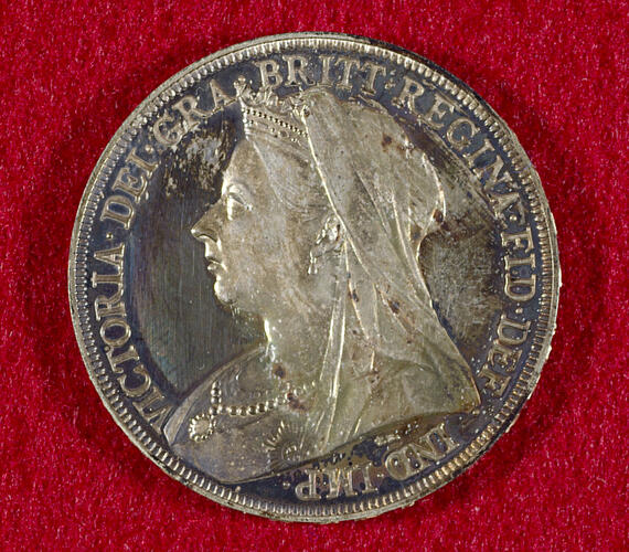 Victoria, proof 'old head' crown
